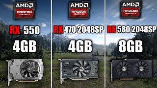 RX 550 vs RX 470 vs RX 580  TESTE EM 10 JOGOS [upl. by Lili357]