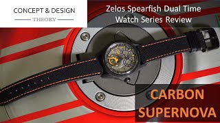 Zelos Spearfish Dual Time Carbon SUPERNOVA Watch [upl. by Raman]