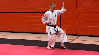 Pinan Sandan kata wado ryu normal speed and then slow [upl. by Stander141]