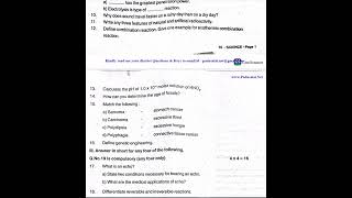 10th Science 2nd Mid Term Test 2022 Original Question Paper Tirupattur District English Medium [upl. by Dnaloy]