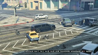 GTA 5 Martin Madrazos Gang VS LS Cops At The Rockford Plaza GTA 5 Funny Moments [upl. by Aerdnek]