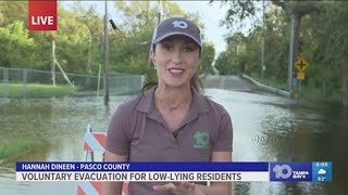 Voluntary evacuation orders issued for parts of Pasco County amid rising waters in Anclote River [upl. by Nnylidnarb195]