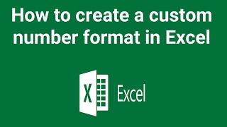 How to create a custom number format in Excel [upl. by Nylidnam]