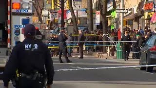 Hostile scene after deadly policeinvolved shooting in Brooklyn [upl. by Queenie]