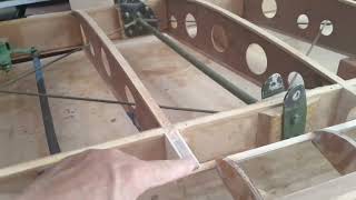 flybaby 1B biplane build SE5A replica aileron work 081224 [upl. by Silver]