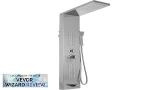 VEVOR Shower Panel Tower System Stainless Steel MultiFunction Shower Panel with Spout Review [upl. by Yvel]