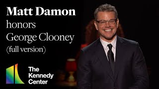 Matt Damon honors George Clooney Full Version  45th Kennedy Center Honors [upl. by Ivek]