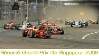 Résumé GrandPrix de Singapour 2008  Formule 1 [upl. by Laertnom771]