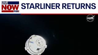 WATCH NASAs Boeing Starliner undocks from ISS and returns to earth [upl. by Fletch]