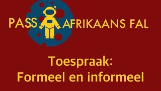 How to write a quottoespraakquot in Afrikaans [upl. by Alba62]