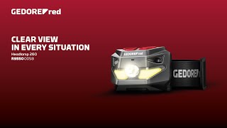 Brighten your path The GEDORE red Headlamp 260 R95500058 [upl. by Ardnasyl]