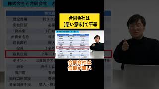 合同会社は平等！悪い意味でも🥲 株式会社 合同会社 株主 フリーランス 経営者 shorts [upl. by Tager15]