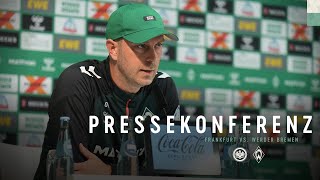 Pressekonferenz mit Ole Werner vor Frankfurt  Eintracht Frankfurt  SV Werder Bremen [upl. by Aneelahs204]