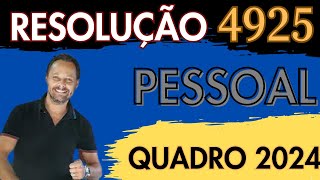 RESOLUÃ‡ÃƒO 4925  QUADRO DE PESSOAL 2024  VÃDEO 2  DETALHAMENTO DA RESOLUÃ‡ÃƒO 4925 11 NOVEMBRO 2023 [upl. by Bradford]