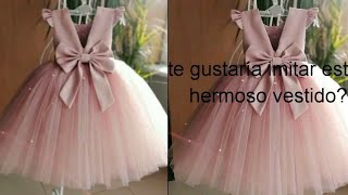 COMO HACER VESTIDO DE FIESTA PARA NIÑA PASO A PASOCOSTURA [upl. by Ayat]