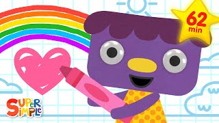 I Like To Draw  More  Children Educational Videos  Super Simple Songs [upl. by Cybil]