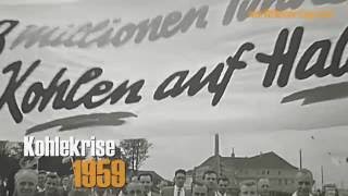 1959 Kohlekrise  Bergarbeiter aus dem Ruhrgebiet marschieren nach Bonn [upl. by Couhp]