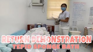 Tepid Sponge Bath Return Demonstration CEUManila  Nurse Elle [upl. by Adnirem]