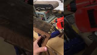 DIY Rustic Guitar Holder  Repurposing Old Fence Picket and Hinges diy [upl. by Garzon]