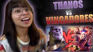 REACT  7 MINUTOZ  VINGADORES VS THANOS  DUELO DE TITÃS  ESPECIAL VINGADORES GUERRA INFINITA [upl. by Elata]