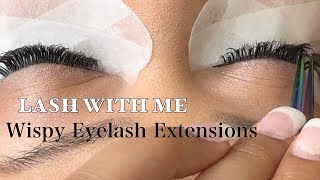 Wispy Eyelash Extensions  LASH WITH ME  Thelashhfairy [upl. by Lean]