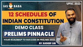 Indian Constitution 12 Schedules UPSC Prelims 2023 [upl. by Ahsieyn964]