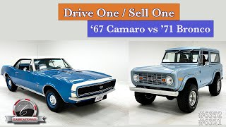 Drive One amp Sell One What Do YOU Do 1967 RSSS Camaro vs 1971 Ford Bronco  at Classic Auto Mall [upl. by Anigroeg]