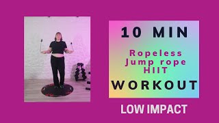 10 MIN FAT BURNING LOW IMPACT ROPELESS HIIT WORKOUT FOR WEIGHT LOSS [upl. by Merle544]