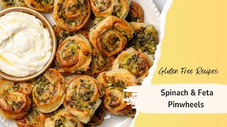 Spinach and Feta Pinwheels GlutenFree Recipes [upl. by Nessaj]