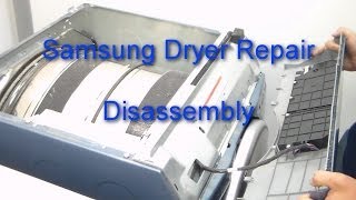 Samsung Dryer Repair  How to Disassemble [upl. by Laehcym]