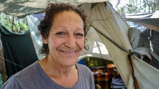 Homeless Woman Shows How She Lives in a Tent [upl. by Bum]