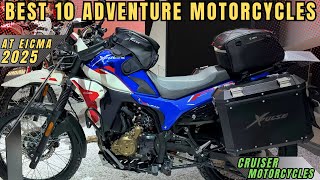 Top 10 Best Looking 2025 Adventure Motorcycles At EICMA 2024 [upl. by Nnylahs]