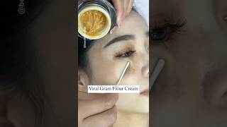 Viral Gram Flour Cream DIY Besan Face Cream Pack fairness fairskin beauty [upl. by Aihseyk397]