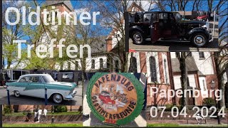 Oldtimer Treffen Papenburg Emsland042024 PKW Traktoren Motorräder Veranstaltungen [upl. by Lulu]