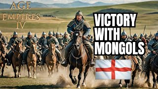 Age of Empires IV Win with Mongols Strategy over English [upl. by Hakceber]