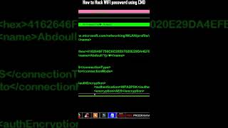 How to Hack WIFI password using CMD [upl. by Boykins]