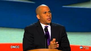 Cory Booker DNC Speech 2012 Fires Up Democratic National Convention Gets Standing Ovation [upl. by Cordelie]