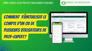 COMMENT RÉINITIALISER LE COMPTE DUN OU PLUSIEURS UTILISATEURS PROF EXPERT [upl. by Lehpar]