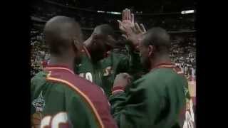 Chicago Bulls Introduction 1996 NBA Finals Game 6 vs Seattle Supersonics [upl. by Delastre]