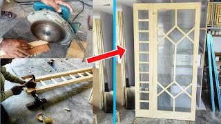 How to make a Wooden Net Door  Wooden Mesh Door making Technique [upl. by Finnigan]