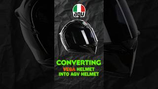 Converting VEGA helmet INTO AGV helmet 😍💥 agv agvhelmets [upl. by Refinney]