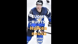 Suomi  Ruotsi Jääkiekko Beijing 2022 ICE HOCKEY Sweden  Finland Finland rose from 03 to 43 [upl. by Oidualc474]