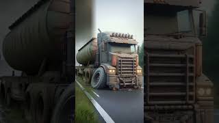 tanker truck tires are flat shorts viralvideo trending trendingshorts truck [upl. by Laurette890]