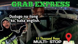 GRAB EXPRESS  MULTI STOP  DUDUGO NA ILONG KO KAKA ENGLISH  LUDOBEMOTOVLOG [upl. by Nalliuq948]