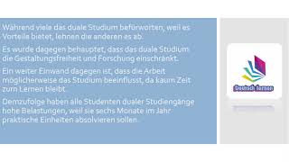 Stellungnahme schreiben zur Deutschprüfungen C1 Duales Studium [upl. by Standford]