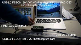 USB30 HDMI capture card work on MAC Macintosh without install driver [upl. by Barbi]