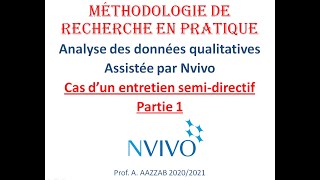 Analyse des données qualitatives Assistée par NVivo 12 [upl. by Mutat297]