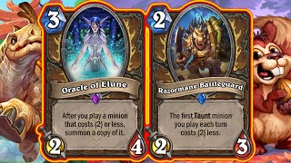 How Broken Is Oracle of Elune In Token Taunt Druid United in Stormwind New Decks  Hearthstone [upl. by Yruam897]