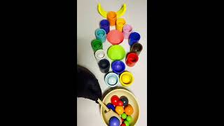 Oddly satisfying colorful wooden balls sorting ASMRreversemarblesasmr [upl. by Ethbun]