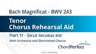 Bachs Magnificat Part 11  Sicut locutus est  Tenor Chorus Rehearsal Aid [upl. by Adelheid]